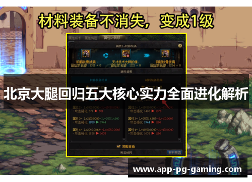 北京大腿回归五大核心实力全面进化解析