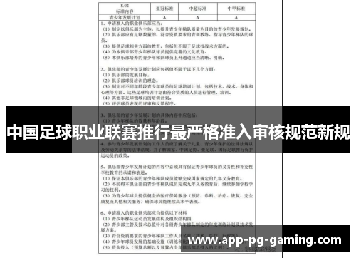 中国足球职业联赛推行最严格准入审核规范新规